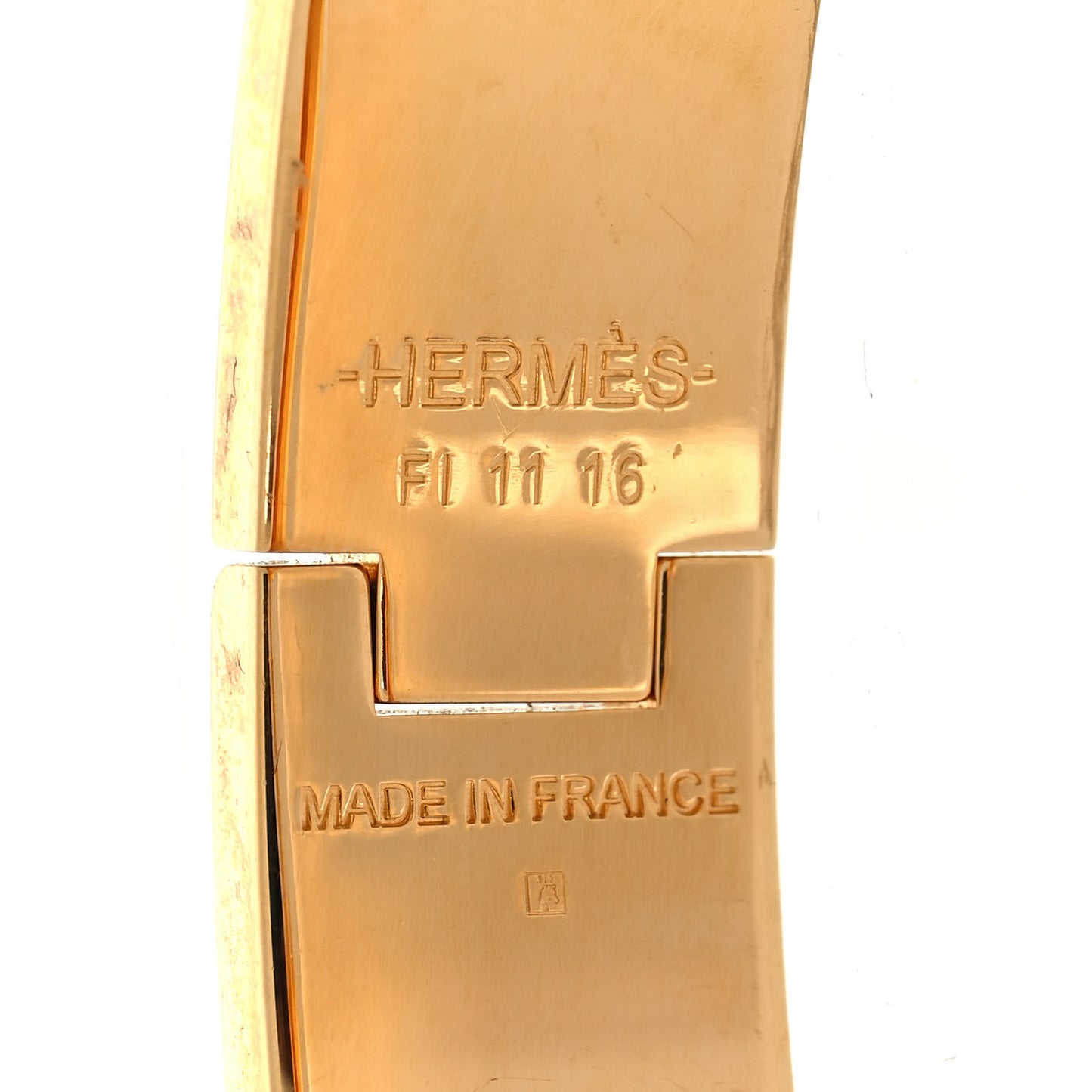 Enamel Narrow Clic Clac H Bracelet PM Peach Melba