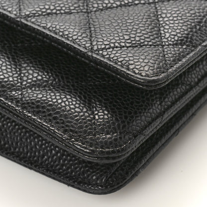 Chanel Caviar Quilted Wallet on Chain WOC Black 9 of 10