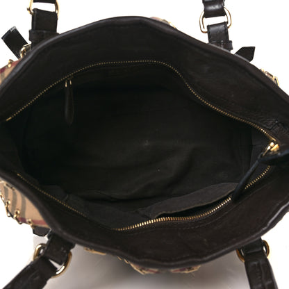 Burberry Haymarket Check Metal Stitch Lowry Dark Brown 4 of 9