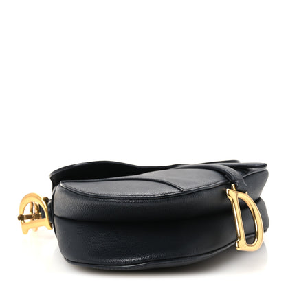 Christian Dior Grained Calfskin Saddle Bag Black 4 of 10
