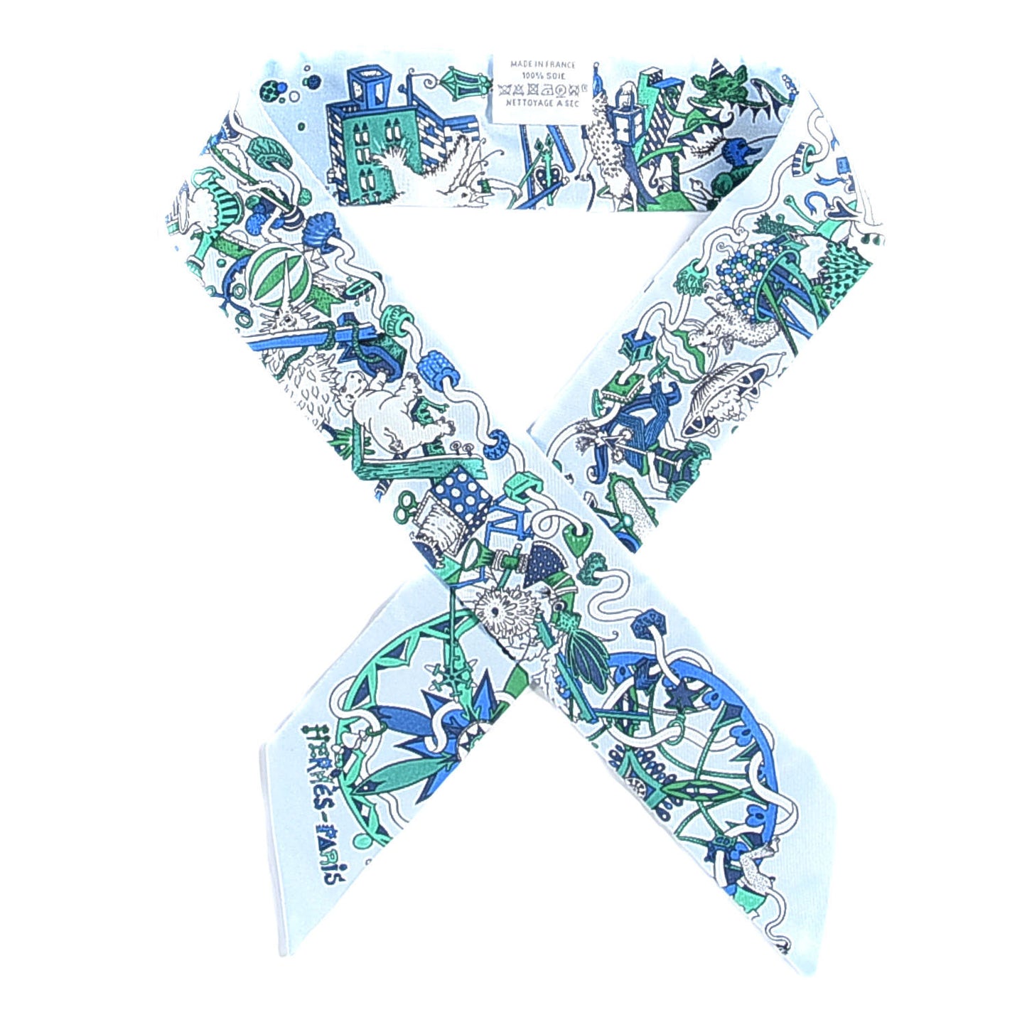 Silk La Folle Parade Twilly Bleu Ciel Vert Cobalt