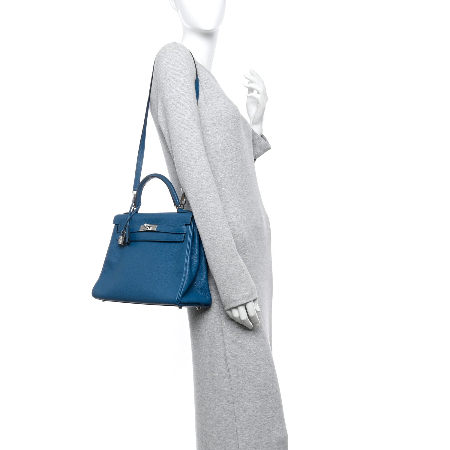 Hermes Togo Kelly Retourne 32 Bleu de Galice 3 of 29