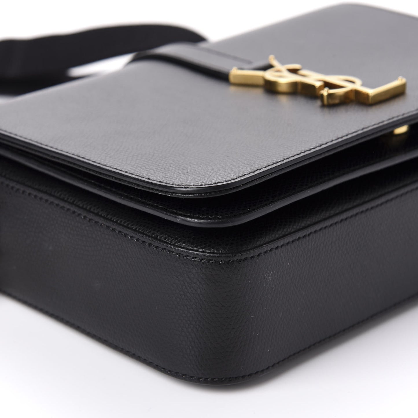 Textured Calfskin Medium Classic Monogram Universite Bag Black
