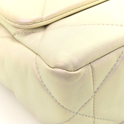 Chanel Iridescent Calfskin Quilted Medium Chanel 19 Flap White 12 of 14