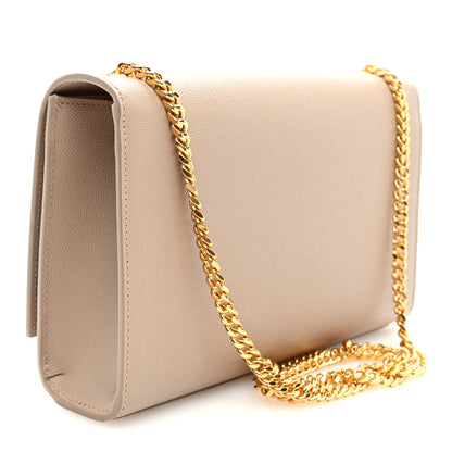 Saint Laurent Grain De Poudre Medium Monogram Kate Satchel Dark Beige 3 of 10
