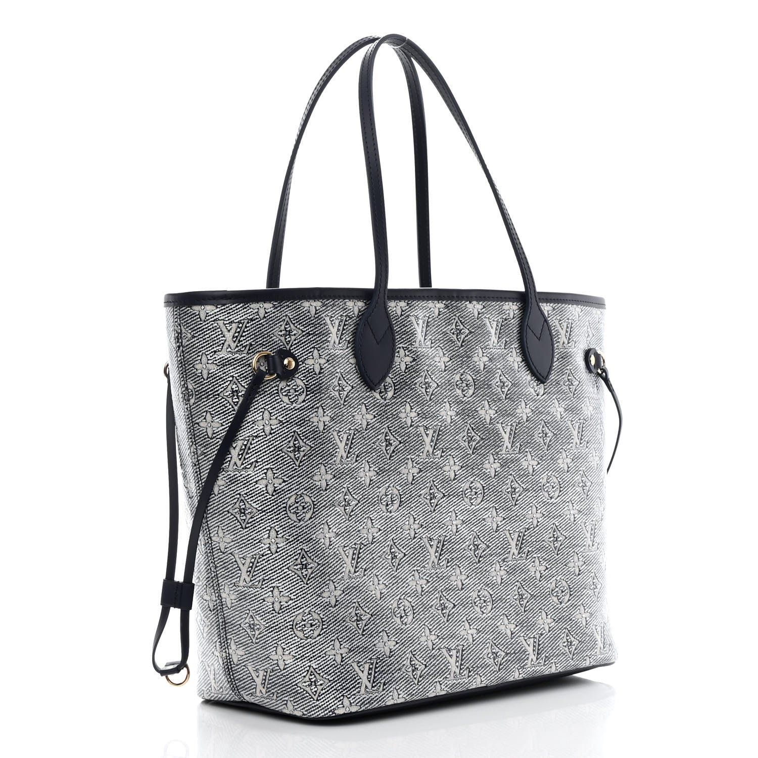 Louis Vuitton Monoglam Neverfull MM Blue 4 of 15