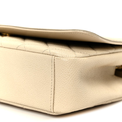 Chanel Caviar Quilted Medium CC Filigree Flap Beige 10 of 11