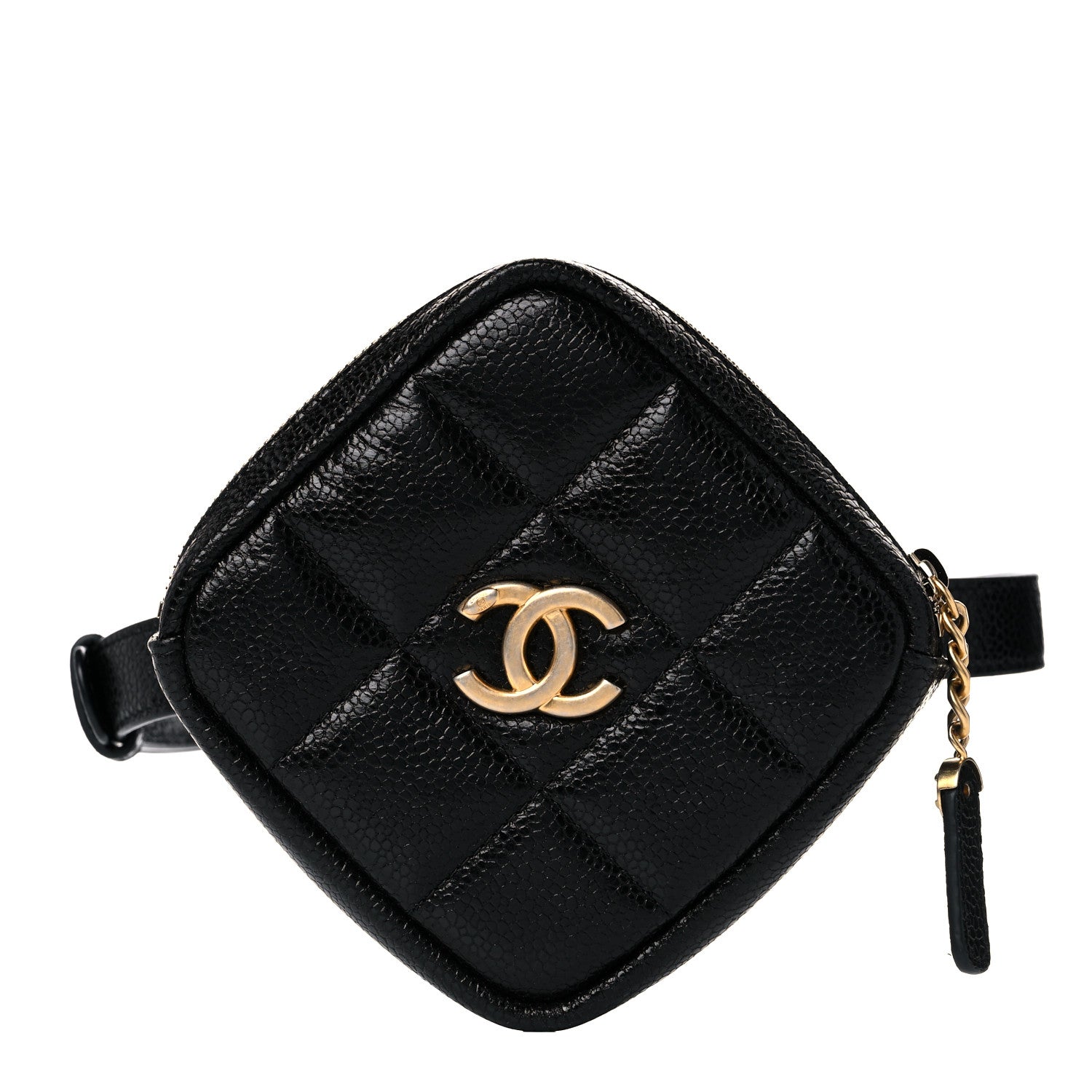 Chanel Caviar Quilted Diamond Belt Coin Purse Black 1 of 10
