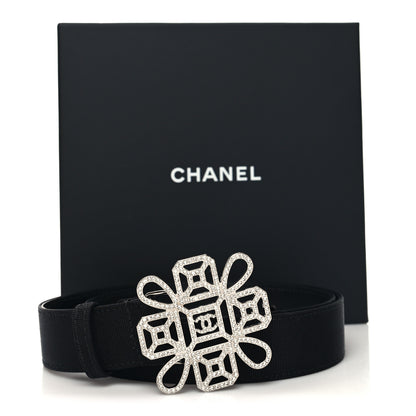 Chanel Grosgrain Crystal Belt 75 30 Black 8 of 8