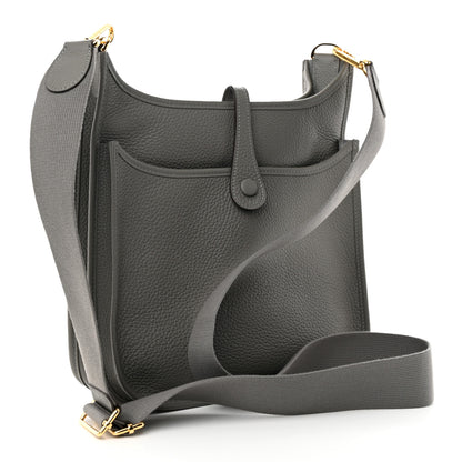 Hermes Taurillon Clemence Evelyne III PM Gris Meyer 3 of 11