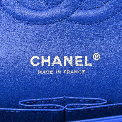 Chanel Lambskin Quilted Medium Double Flap Blue 6 of 12