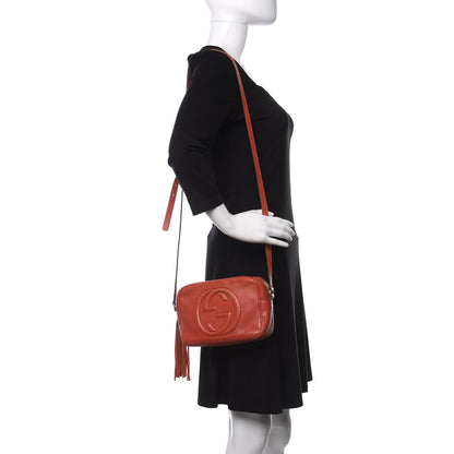 Gucci Pebbled Calfskin Small Soho Disco Bag Tabasco Red 1 of 12