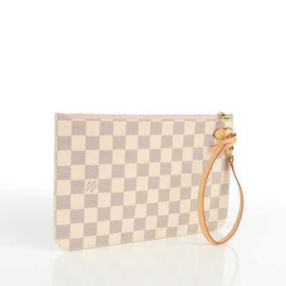 Louis Vuitton Damier Azur Neverfull MM GM Pochette Rose Ballerine 4 of 8