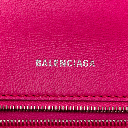 Balenciaga Shiny Box Calfskin Small Hourglass Top Handle Bag Acid Fuchsia 6 of 10