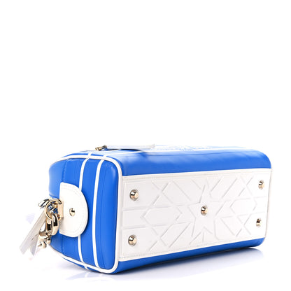 Christian Dior Calfskin Small Dior Vibe Zip Bowling Bag Blue 4 of 10