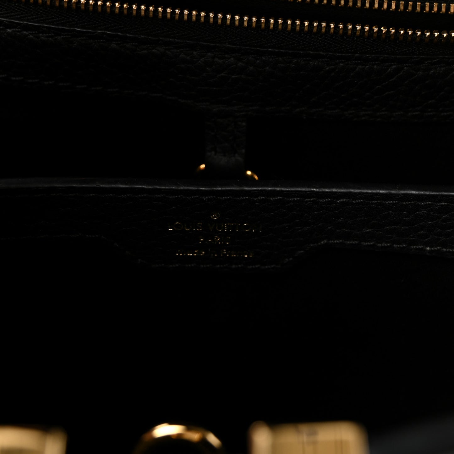 Taurillon Snakeskin Iris Blossom Capucines PM Black
