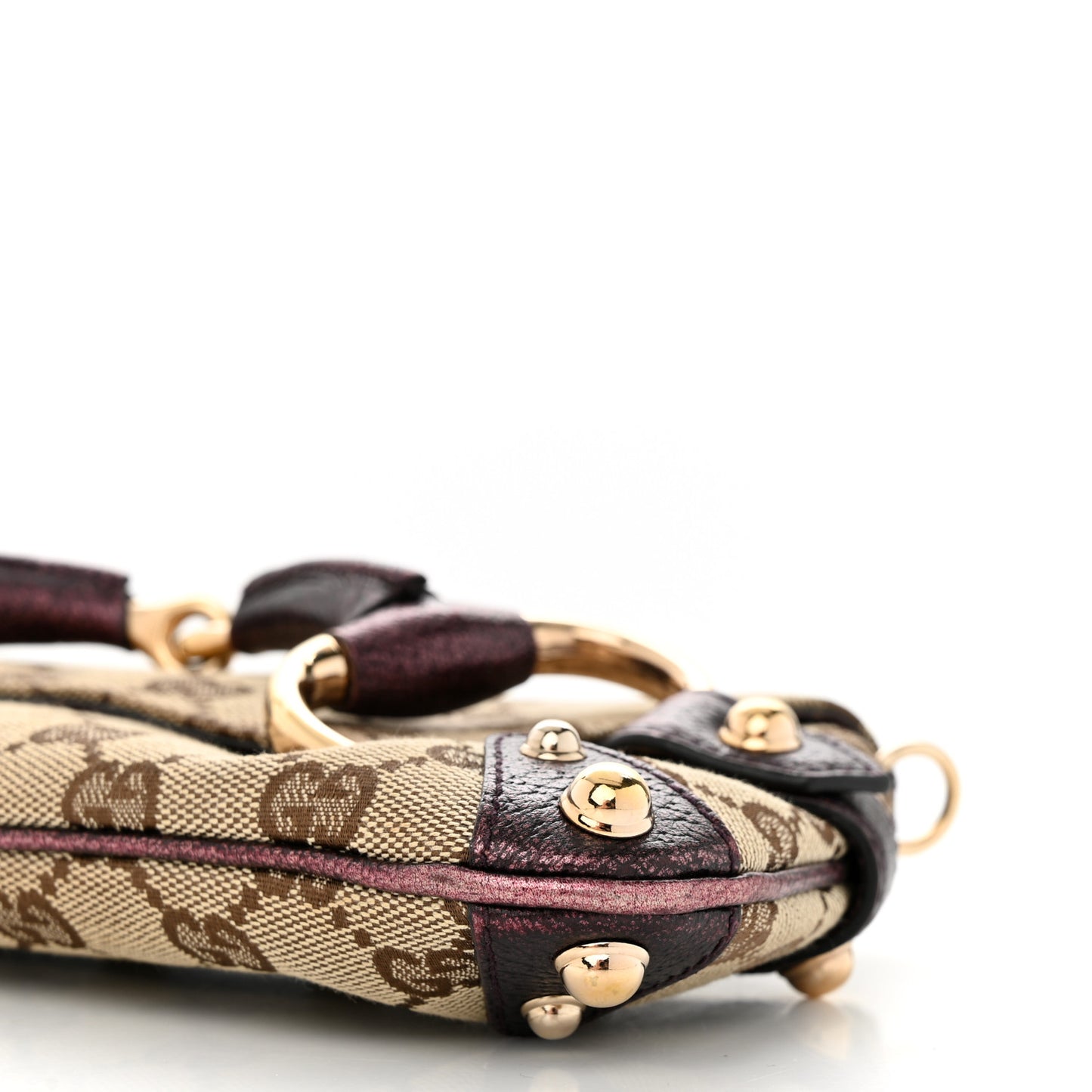 Monogram Small Horsebit Chain Clutch Purple