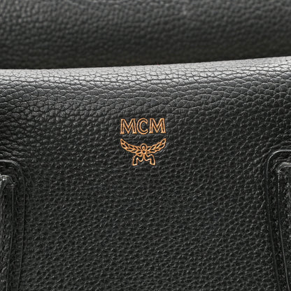 MCM Grained Calfskin Medium Milla Tote Black 6 of 7