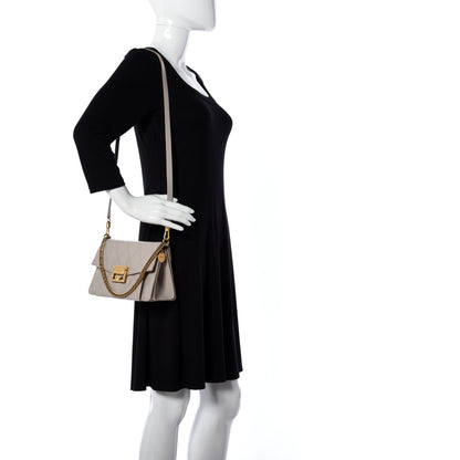 Givenchy Goatskin Quilted Small GV3 Shoulder Bag Natural 2 of 11