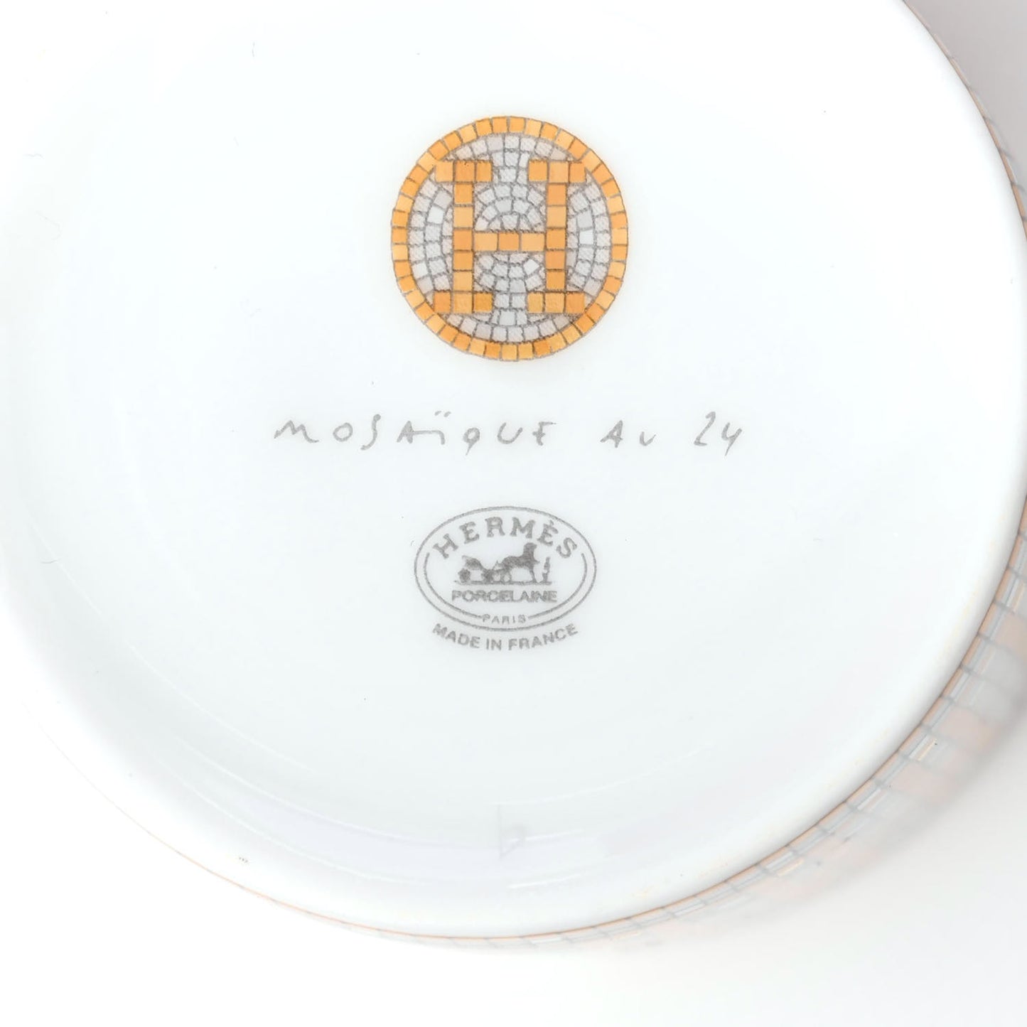 Porcelain Mosaique au 24 Coffee Cup and Saucer Set of 2
