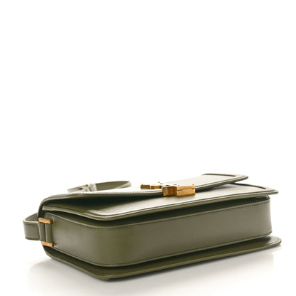 Saint Laurent Box Calfskin Monogram Medium Solferino Satchel Loden Green 4 of 9