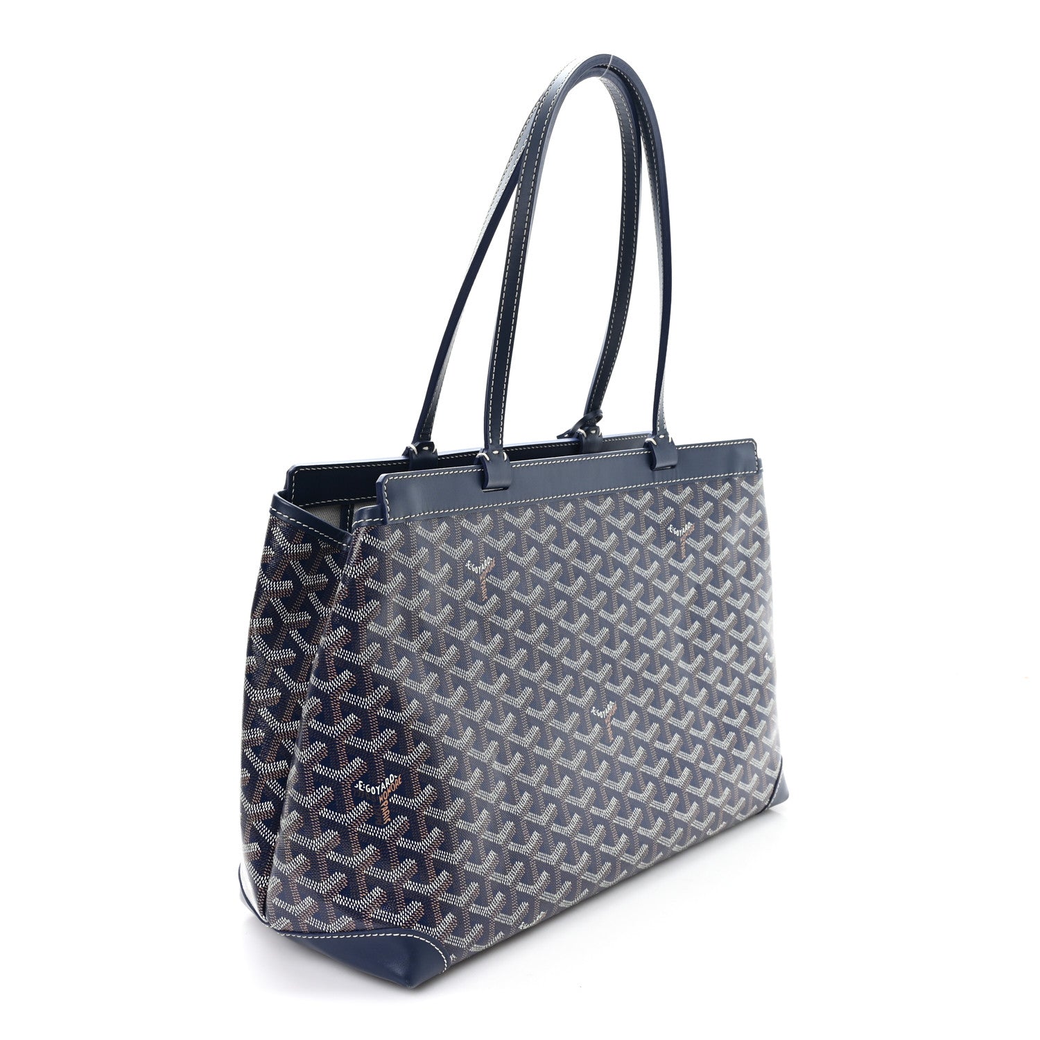 Goyard Goyardine Bellechasse Biaude MM Tote  Navy Blue 3 of 10