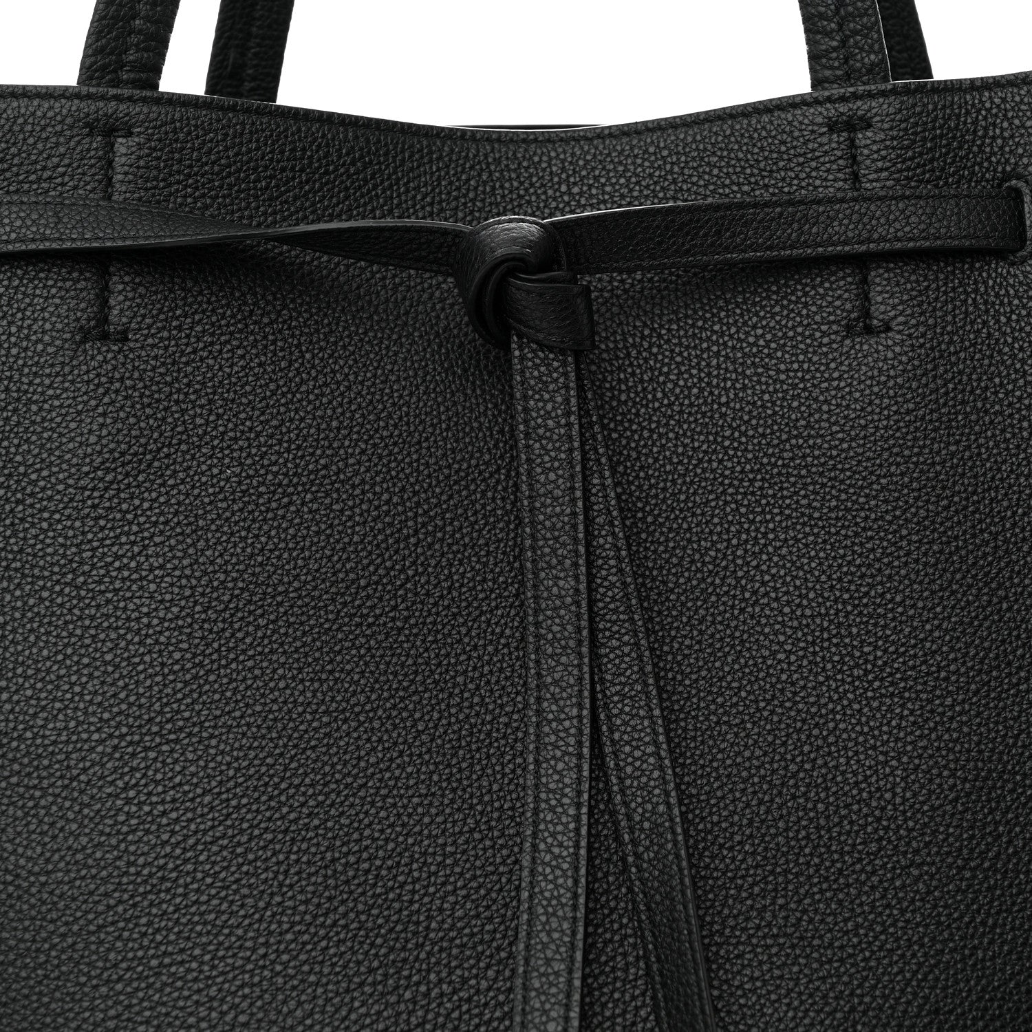 Celine Soft Grained Calfskin Medium Belt Cabas Phantom Black 8 of 11