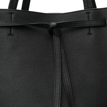 Celine Soft Grained Calfskin Medium Belt Cabas Phantom Black 8 of 11
