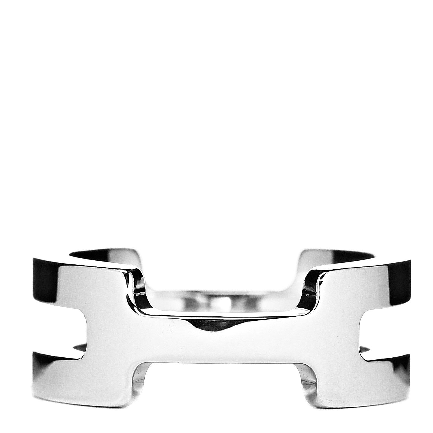 Hermes Sterling Silver H Ring 51 5.75 1 of 5