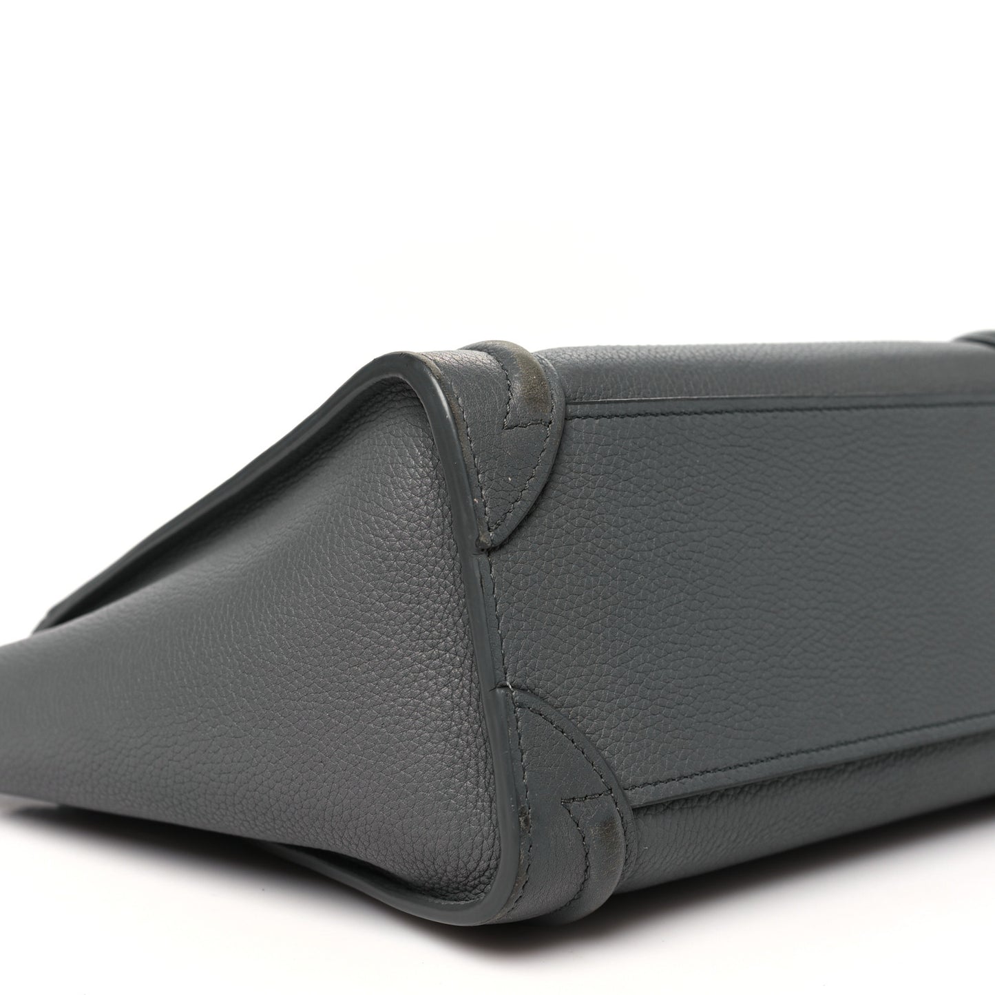 Drummed Calfskin Nano Luggage Kohl