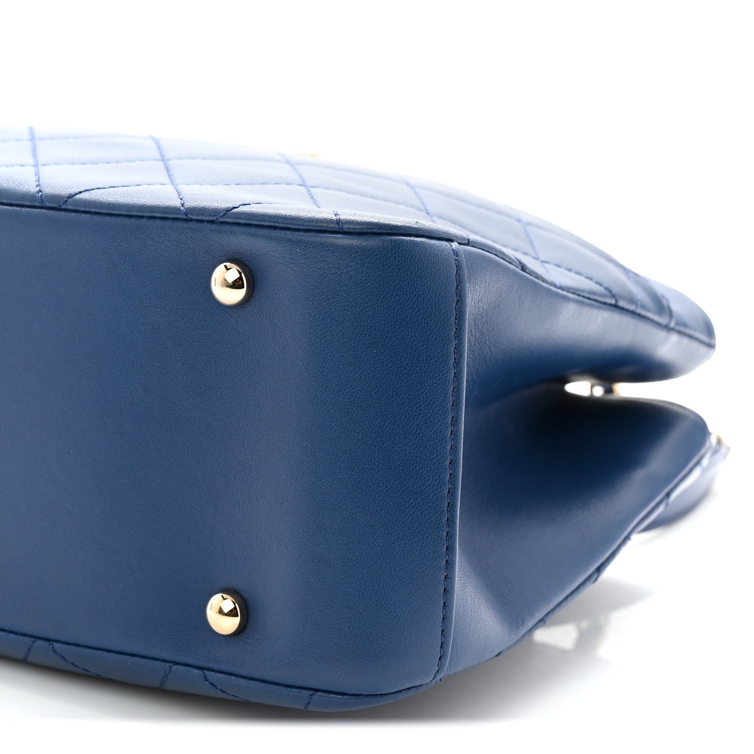 Chanel Lambskin Carry Chic Shopping Tote Blue 9 of 9