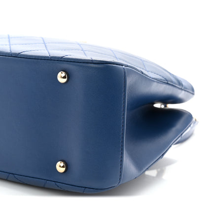 Chanel Lambskin Carry Chic Shopping Tote Blue 9 of 9