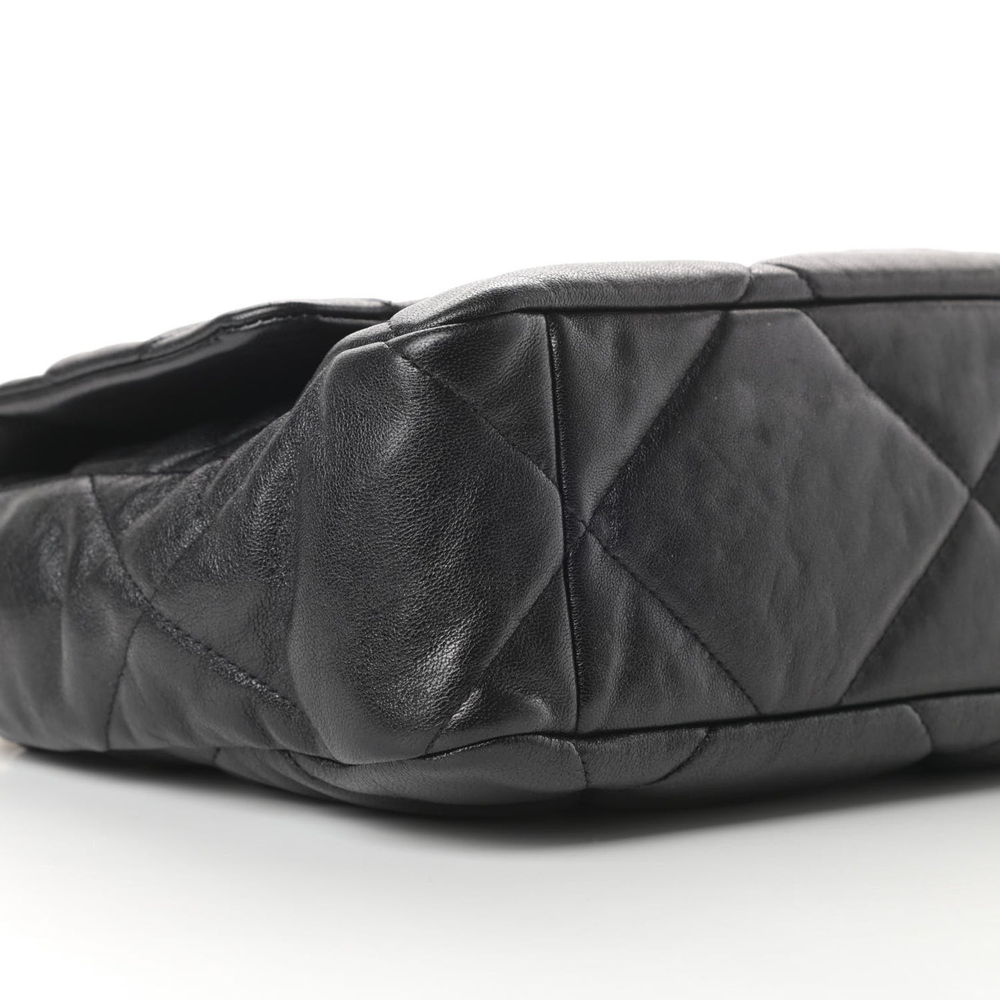 Goatskin Quilted Large Chanel 19 Flap Black