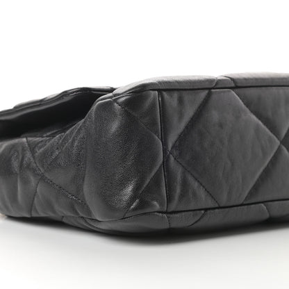 Chanel Goatskin Quilted Large Chanel 19 Flap Black 9 of 11