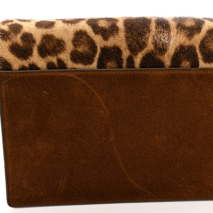 Saint Laurent Pony Hair Suede Leopard Print Medium Bellechasse Brown 10 of 13