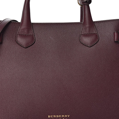 Burberry Grainy Calfskin House Check Medium Banner Tote Elderberry 13 of 13