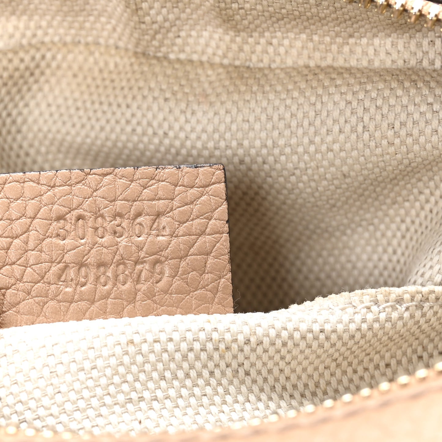 Pebbled Calfskin Small Soho Disco Bag Rose Beige