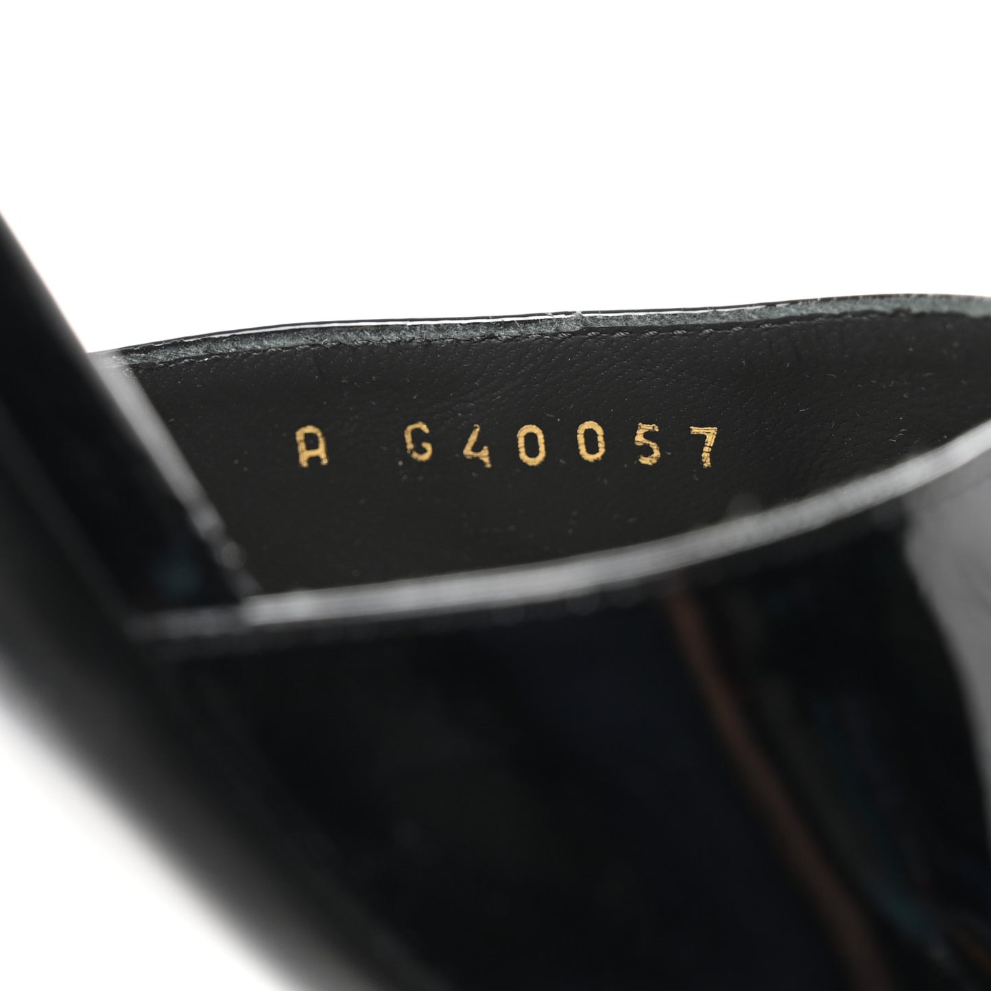 Patent Lambskin Pearl Mules 40 Black