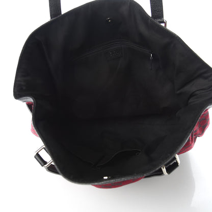 Gucci Monogram Full Moon Tote Red Black 5 of 14