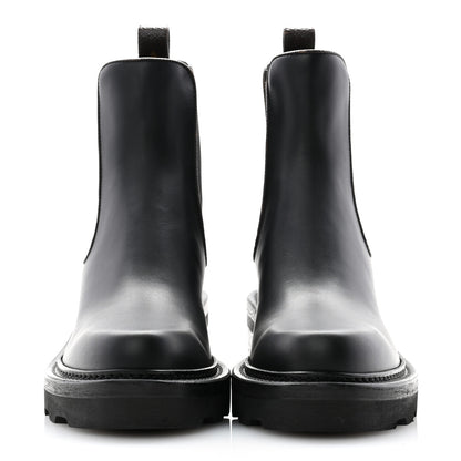 Louis Vuitton Calfskin Monogram Beaubourg Ankle Boots 37 Black 2 of 10