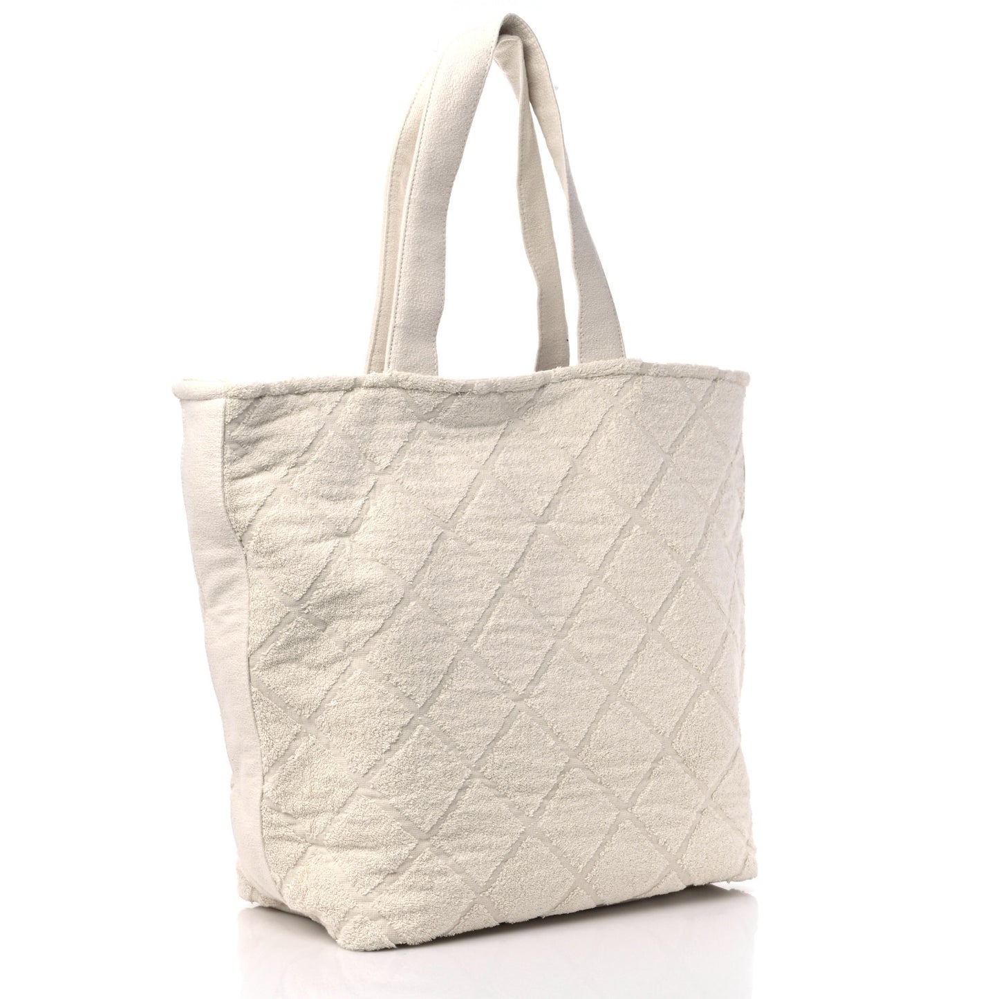 Terry Cotton CC Beach Tote Towel Set Ivory