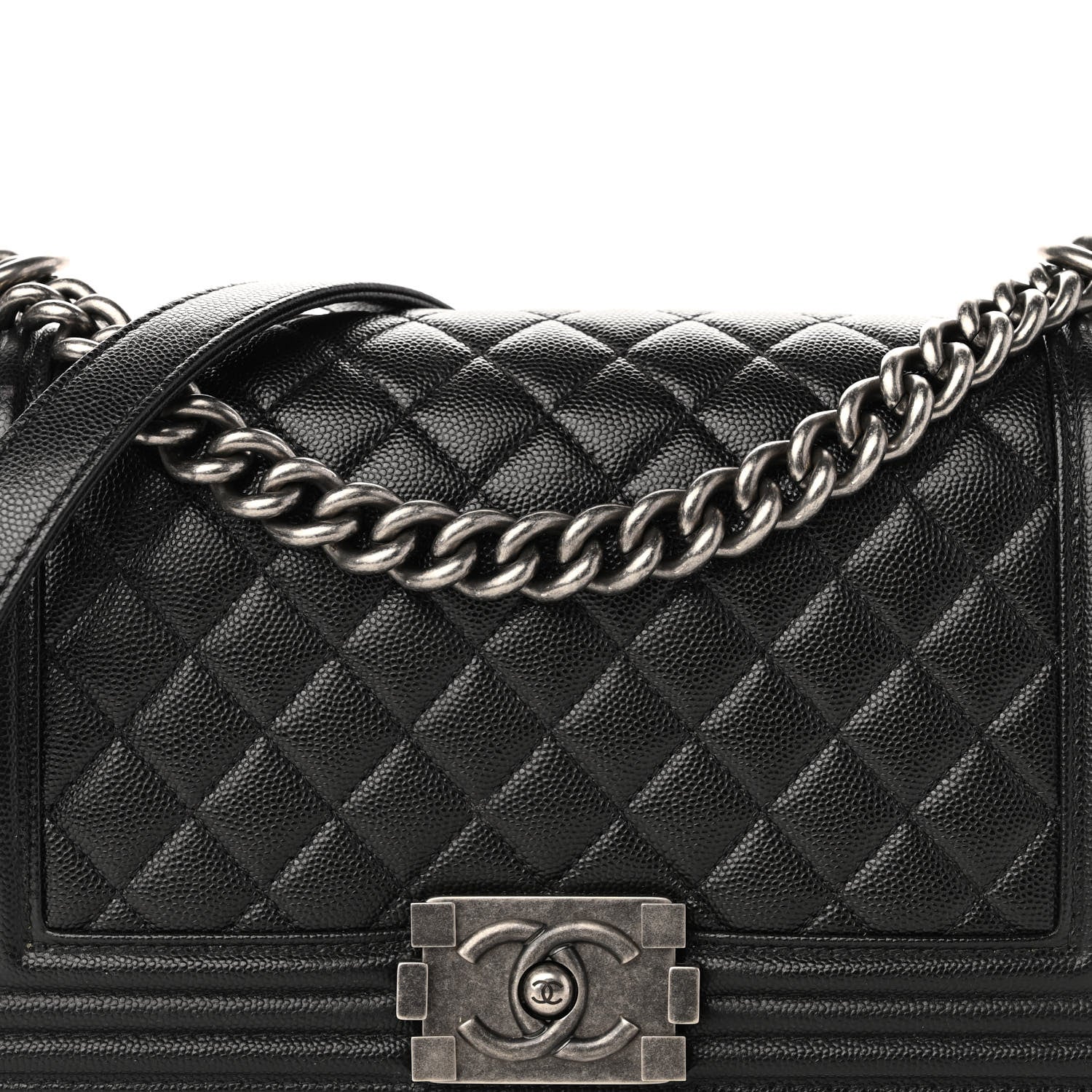 Chanel Caviar Quilted Medium Boy Flap Black 8 of 11