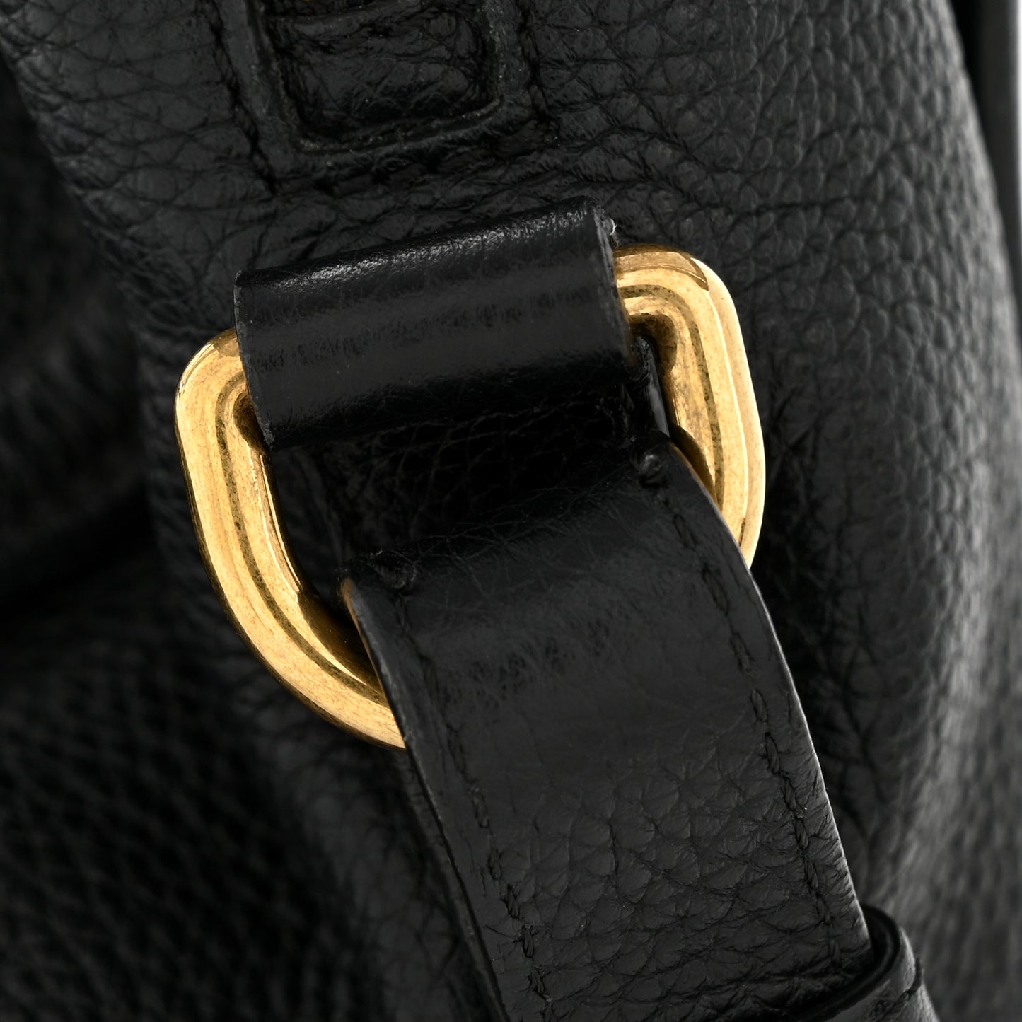 Pebbled Calfskin Small Skull Padlock Zip Around Tote Black