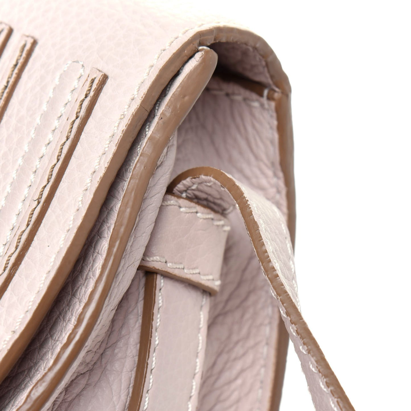 Calfskin Mini Marcie Round Crossbody Bag Abstract White