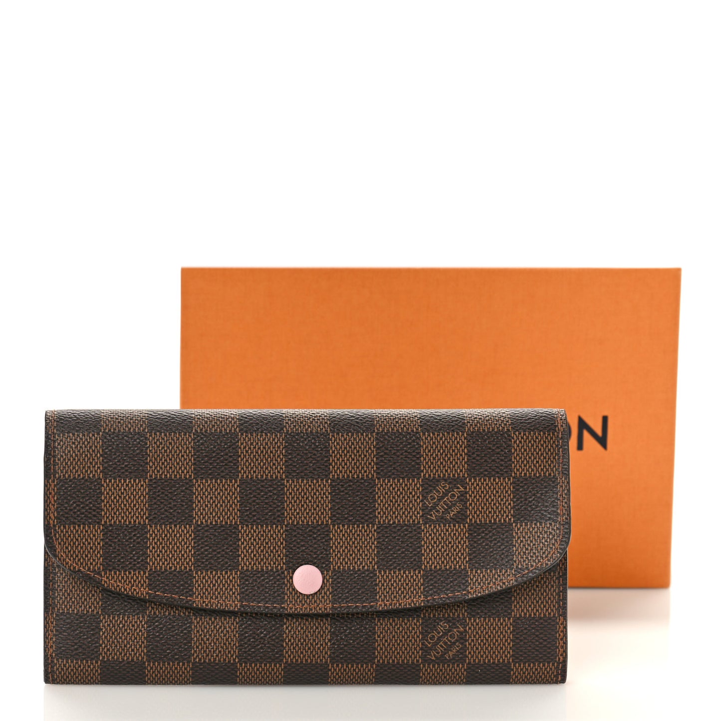 Damier Ebene Emilie Wallet Rose Ballerine