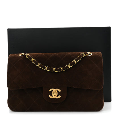 Chanel Suede Quilted Small Double Flap Dark Brown 11 of 11