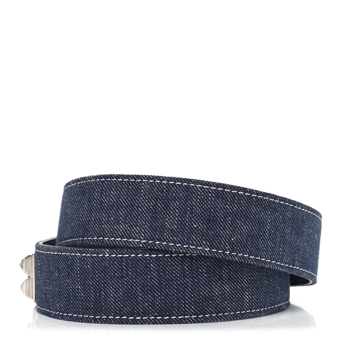Denim Epsom 32mm Collier De Chein 75 30 Belt Bleu Indigo White Bleu Navy