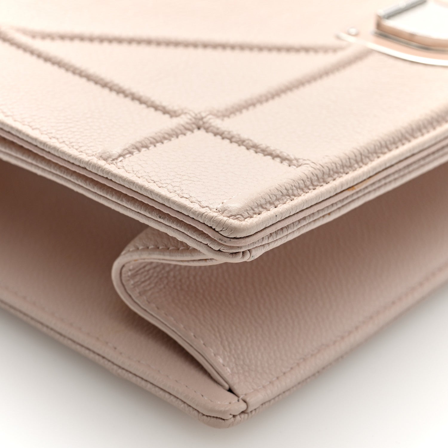 Christian Dior Grained Calfskin Medium Diorama Flap Bag Nude 8 of 9