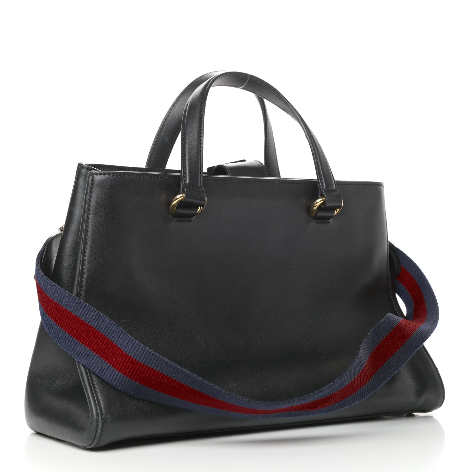 Gucci Calfskin Large Sylvie Top Handle Tote Black 3 of 11