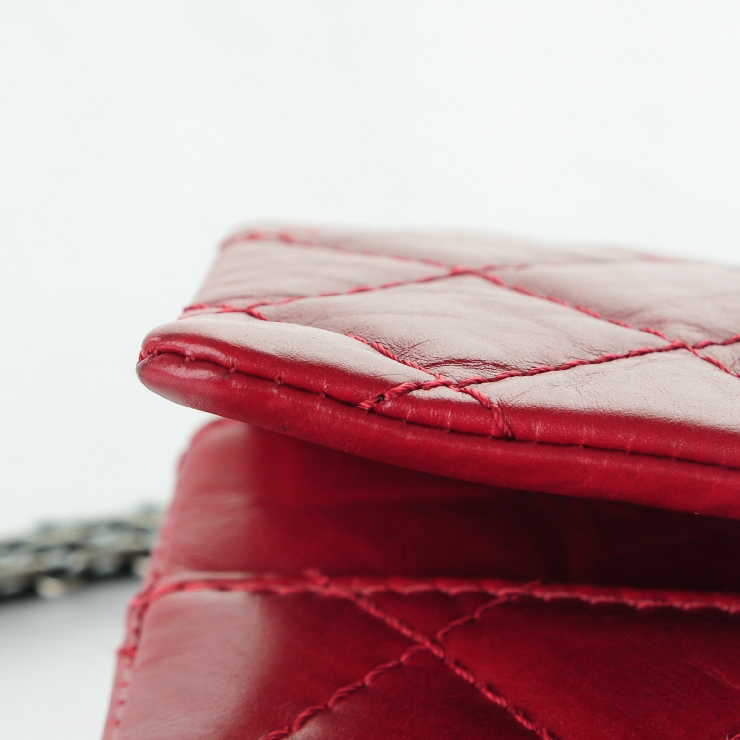 Chanel Aged Calfskin Quilted 2.55 Reissue 226 Flap Red 10 of 10